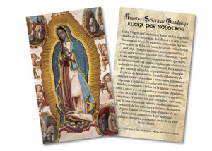 Spanish Virgin of Guadalupe Holy Card